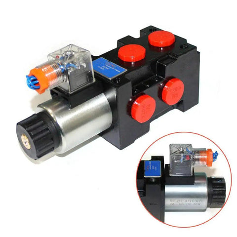 Hydraulic Solenoid Selector Diverter Valve For Switching Oil Circuits Between Different Flow Rates And Pressures, 13 GPM 50 LPM Max Flow