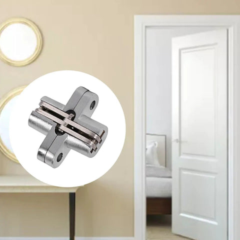 180 Degree Invisible Folding Door Hinges Hapivida, Zinc Alloy Cross Hidden Cabinet Hinges For 43.7mm To 94mm Sliding Doors And Wardrobes