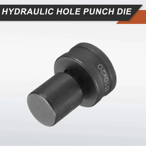 Hydraulic Hole Punch Die Set 10mm x 20mm Slot Hole for CH70 Electric Punching Machine, black 40Cr steel die in side view