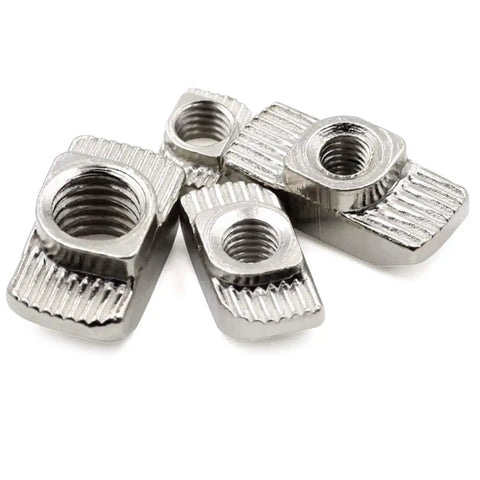 50 Pack 4040 Series M6 T Slot Nuts Hammer Head Fasteners for Aluminum Profiles Nickel Plated Carbon Steel Nut Rust Resistant