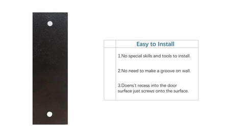 Black 6 Inch Sliding Barn Door Finger Pull Set Heavy Duty Modern Invisible Handle with installation guide