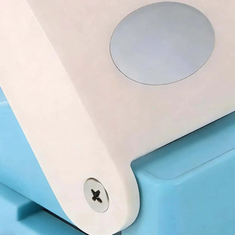 Close-up of Portable Oval Tab Punch For Scrapbooking And Card Making showing steel hole cutter and compact design.