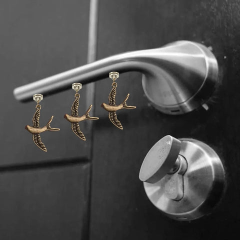 Swallow Shaped Brass Hinge Head Decorative Toppers For Door Hinge Pins With Magnetic Design on modern door handle