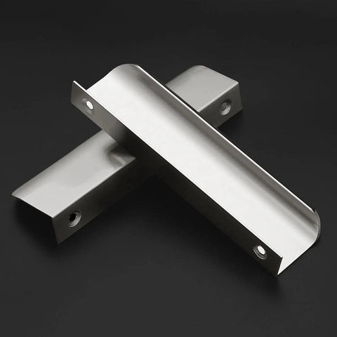 Six Pack Cabinet Handles Finger Edge Pulls 150mm Five Point Nine Inch Brushed Nickel Finish Concealed Drawer Edge Pulls