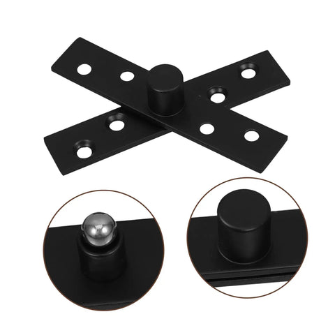 Heavy Duty Hidden Door Pivot Hinge With Rotating Stainless Steel Mechanism For Secret Bookcase And Partition Doors Black Finish Built To Last Balacoo Durable Design For Stable Top And Bottom Positioning close-up view