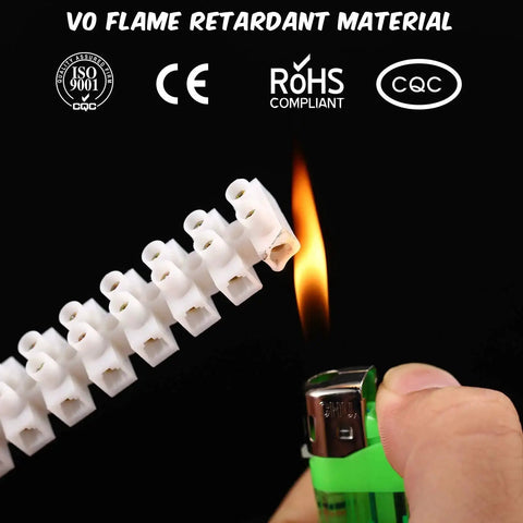 10 Piece White Terminal Blocks With 12 Position Dual Row Screw Terminals For Easy Wire Connection 4 Mm2 Wire Gauge 20 Amp 380V