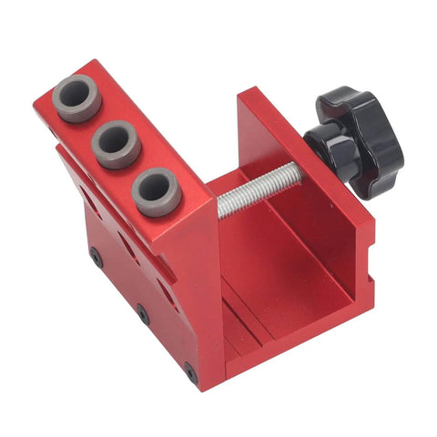 Pocket Hole Jig Set With Steel Bushings And Anodized Aluminum Body Delivers Precise 15 Degree Dowels For Woodworking, Cabinetry, And Furniture Assembly