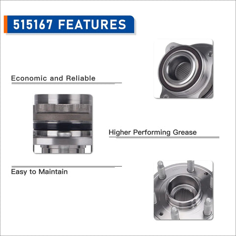 4WD Front Wheel Bearing Hub Assembly for 2015-2022 Chevy Colorado and GMC Canyon with ABS features durable construction.