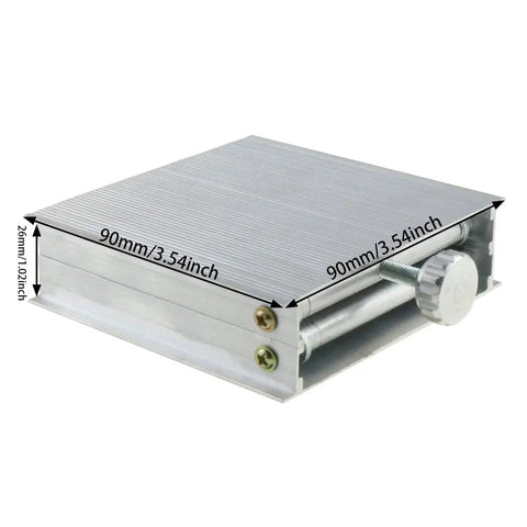 Adjustable Aluminum Alloy Lab Lifter Rack Stand For Meters And Measurement Tools, folded view, showing measurements