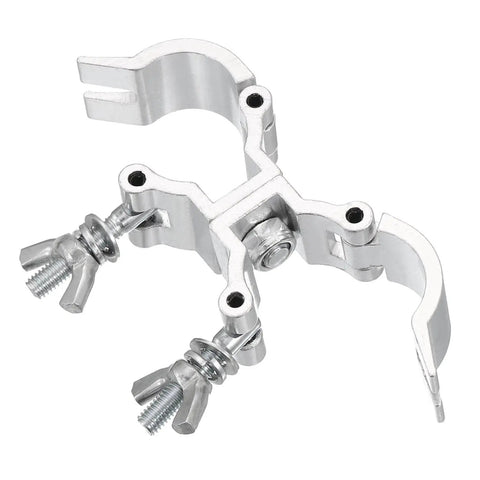 Beefy Aluminum Stage Lighting O Clamp With Double Buckle For 0.94 To 1.02 Inch OD Tubing Heavy Duty Pipe Mount 15 Lb Max Load