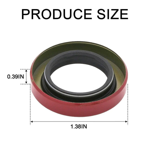 Red and black WS8835S seal from Four Piece Rear Wheel Bearing And Hub Assembly For Ford Ranger 1984 2009 F150, size shown.