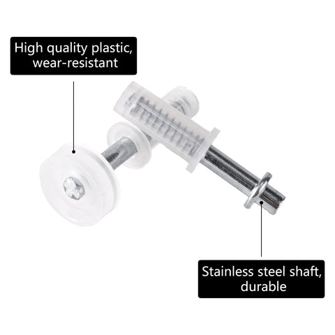 8 Pcs Bi Fold Door Top Roller Guide Wheel And Top Pivot Spring Loaded Replacement Kit with stainless steel shafts and plastic wheels
