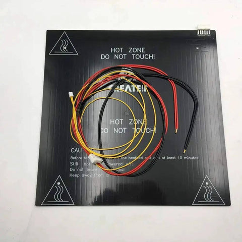 310x310mm Aluminum Heated Bed For CR10 3D Printer, 24V 220W Hotbed With 3mm Thick Plate, visible power wire kit