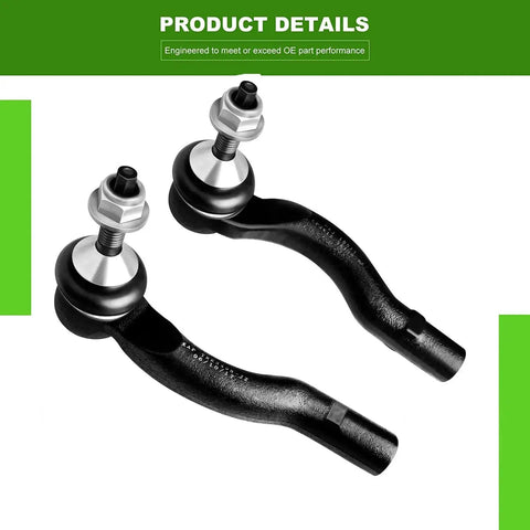 Two black front upper control arms with ball joints for suspension