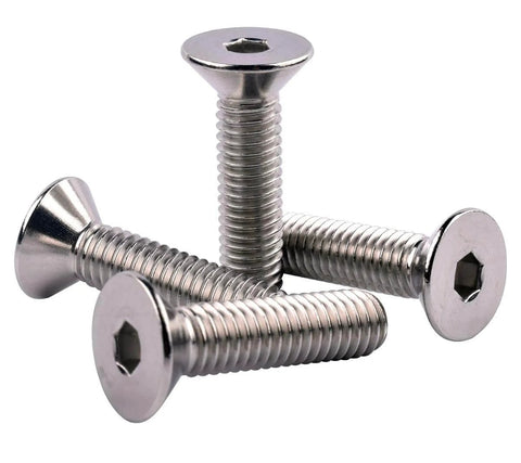 Stainless Steel 1/4-20 Flat Head Socket Cap Screws, 1-Inch Length, Full Thread, 304 18-8 Alloy, Pack Of 20