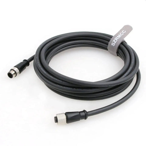 M12 A Code 8 Pin Male To Female Connector Sensor Cable 5 Meter High Flex Waterproof IP67 for industrial automation cameras
