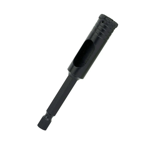 1/2 Inch Diamond Hole Saw With Hex Shank Vacuum Brazed Diamond Cutter For Granite Tile Porcelain Stone And Glass 3-1/4 Inch Cutting Length Heavy Duty One Piece Construction And Impact Rated Drill Bit