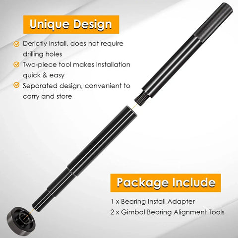 Image of a Gimbal Bearing Alignment And Install Kit Heavy Duty Engine Alignment Tools Set showing a two-piece design and included tools.