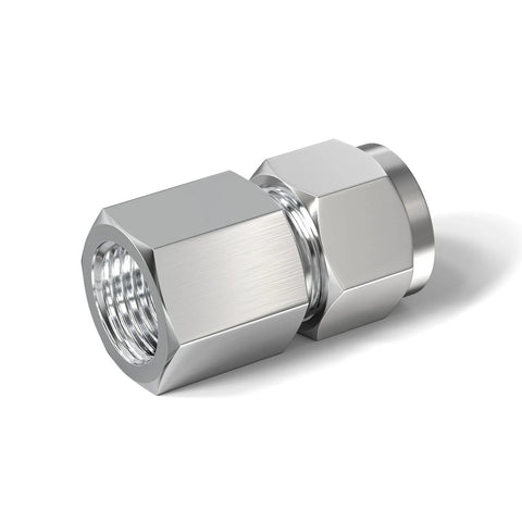TAISHER 304 stainless steel compression tube adapter, 1/2 in tube OD to 1/2 in NPT female, straight connector