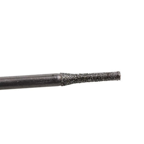 Close-up of a 1.5mm diamond electroplated core drill bit for glass, tile, marble, ceramics, and gems, part of a 20-pack set.