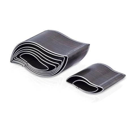 Leaf Shape Leather Punch Set With 8 Size Die Cutters for DIY Leather Craft, Hollow Hole Puncher, carbon steel blades, side view