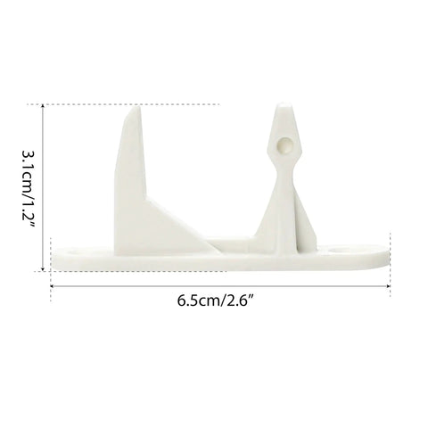 Washer door striker latch, white plastic, front-load replacement; 2-pack for Frigidaire Affinity 131763310