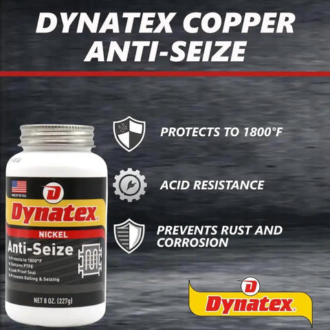 Nickel Anti Seize Paste 8 Oz Can Built For Heavy Duty Jobs With Graphite For Extreme Heat Resistance And Rugged Protection Against Corrosion In Harsh Environments No Sulfur Lead Copper Halogens 10 Pack showing front label with 1800°F protection, acid resistance, and corrosion prevention.