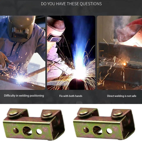 Pro Grade Magnetic Welding Clamps V Type Fixture Set, Stainless Steel Hand Tools, use in welding scenes and applications.