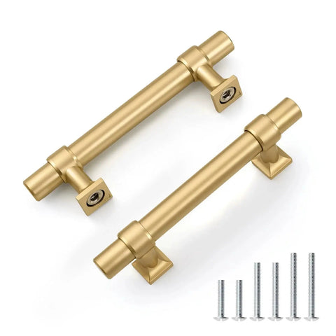 10 Pack 3 Inch Cabinet Pulls In Champagne Gold For Kitchen Cabinets Cupboards Bathrooms Dressers And Furniture Modern Gold Drawer Handles