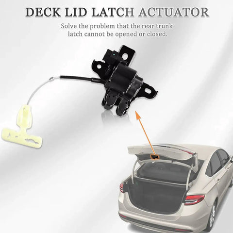 Trunk Deck Lid Latch And Cable Replacement Fits 2015 2016 2017 2018 2019 Ford Mustang, 2013 2019 Ford Fusion, And 2013 2019 Lincoln MKZ