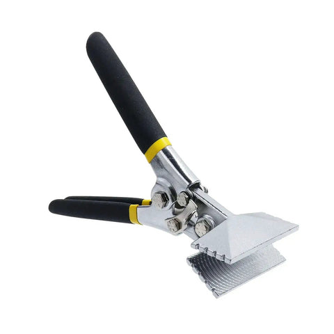 3 Inch Sheet Metal Hand Seamer With Straight Head Steel Bender for bending and flattening metal, 8.19 inch length, shown in use