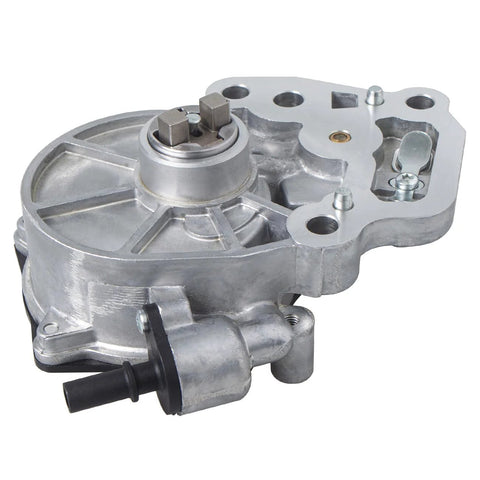 Brake vacuum pump, silver aluminum, TUCAREST brand with mounting flange and electrical connector