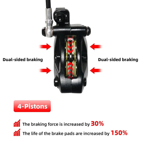 4-piston e-bike hydraulic brake set with 160mm rotors, Amazon brand