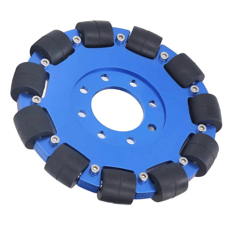 Omnidirectional 5 Inch Wheel With Aluminum Alloy Hub And Silicone Rollers For Robotics Projects Adfaga 11 Bearings