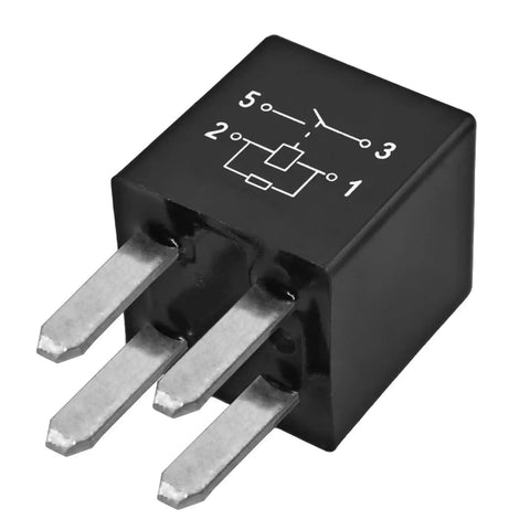 Close-up of Ultra Micro ISO Automotive Relay Pack Of 4 12V DC 20A 4 Pin General Purpose Relay for ATVs and UTVs, showing terminals