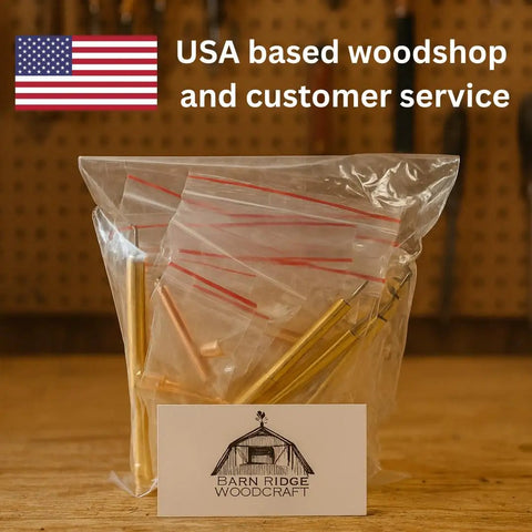 Pro Slimline Pen Kit Set For Wood Turning Ten Pack With Multiple Finishes 7mm Twist Pen Kit Includes Refills in plastic bag
