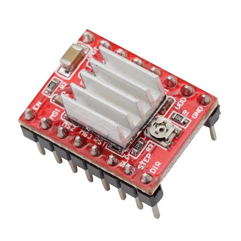 Red A4988 Stepper Motor Driver Module With Heat Sink For Arduino 3D Printer CNC Machine And Robotics Microstep Controller