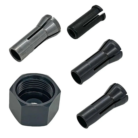 Collet Cone Set For Die Grinders Five Piece Kit With Two 6.35mm Cones One 6mm Cone One 3mm Cone Plus Pro Grade Collet Nut