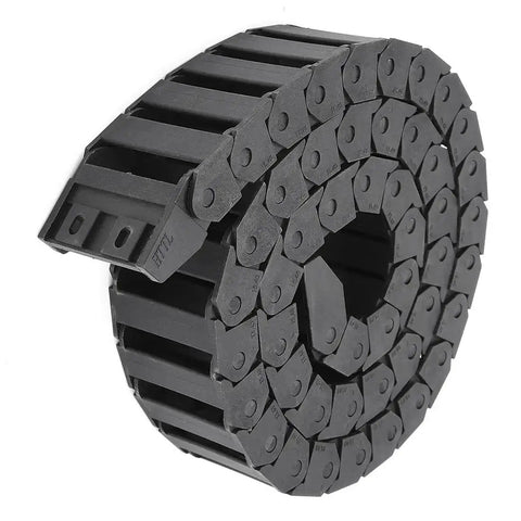 R28 Inner 15mm By 40mm Black Plastic Wire Carrier Drag Chain For CNC 1M Length Linkable Cable Carrier Reinforced Nylon Low Temperature