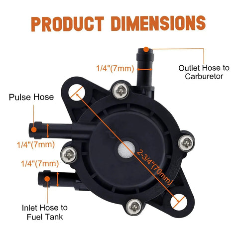 Universal Fuel Pump Replacement For Kohler Honda Predator Kawasaki And John Deere Engines Compatible With 808656 691034