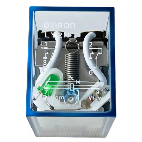 12V DC DPDT Power Relay With LED Indicator Beefy 10A At 250VAC Or 30VDC 8 Pin Plug In Base Form C Contacts Ice Cube Housing