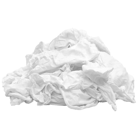 White T Shirt Cleaning Rags 1 Pound Bag Multipurpose Shop Rags For Cleaning Staining Painting Oil Grease And Dust Great For Home Garage Workshop Bulk 100 Percent Cotton T Shirt Rags
