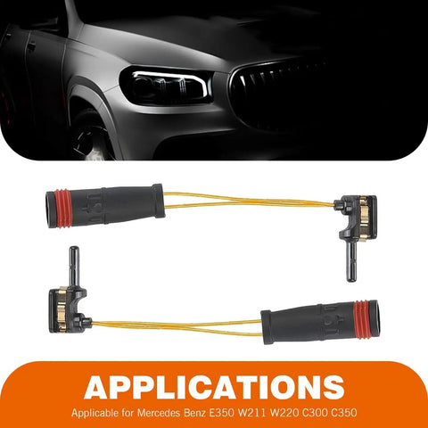 Titgoes brake pad wear sensor with orange wires and black connector for Mercedes-Benz E350 W211/W220 C300/C350 (1 pc)