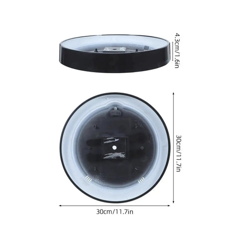 Top and front view of 12 Inch Wall Clock Back Cover Replacement For Quartz Clocks Easy Swap Rear Housing Back Shell Panel