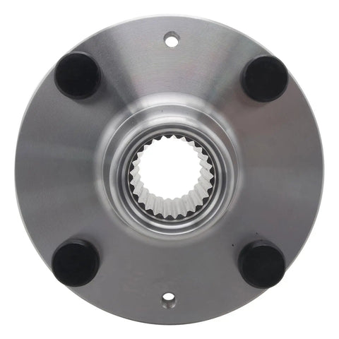 Front view of Front Wheel Bearing And Hub Repair Kit For Hyundai Accent And Kia Rio Rio5 OE Fit Premium Bearings Precisely Machined Hubs