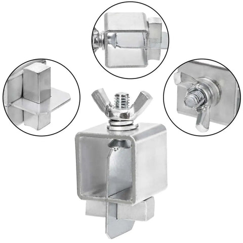 24 Pack Butt Welding Clamps Pro Grade for Edge to Edge Welding, showing square metal clamps with a wingnut design for auto body work