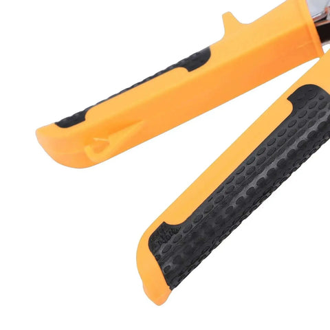 Close-up of ergonomic non-slip handle on 6 Inch Sheet Metal Bender With Straight Jaw Pliers, your go to HVAC seaming tool