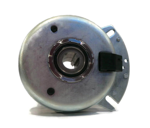 Front view of Electric PTO Clutch for Cub Cadet Series RZT42 B&S Intek, RZT42 Kohler 17AA5B4G with metal housing
