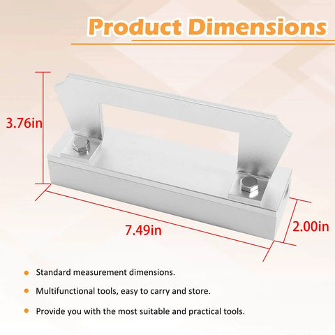 Bevel Jig For Knife Making With Strong Magnets, Ideal For Crafting Knives And Any Shape, showing dimensions and design