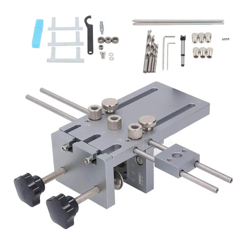 Dowel Jig Kit With Quick Release, Pro Grade Self Centering And Adjustable 6mm 8mm 10mm Drill Sleeve Options, 3 In 1 Biscuit Joiner Set